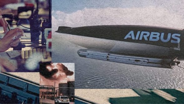 Drone intercepteur Airbus // Source : montage Numerama