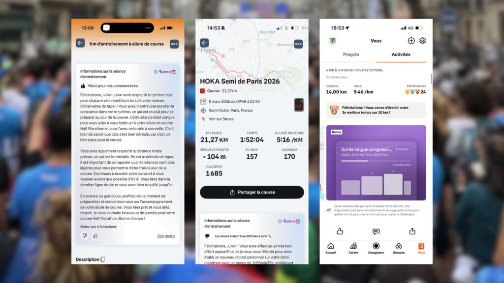 Les plans d'entraînement de Runna sont clairs, précis et l'app est magnifique // Source : Captures d'écran Numerama Les plans d'entraînement de Runna sont clairs, précis et l'app est magnifique // Source : Captures d'écran Numerama