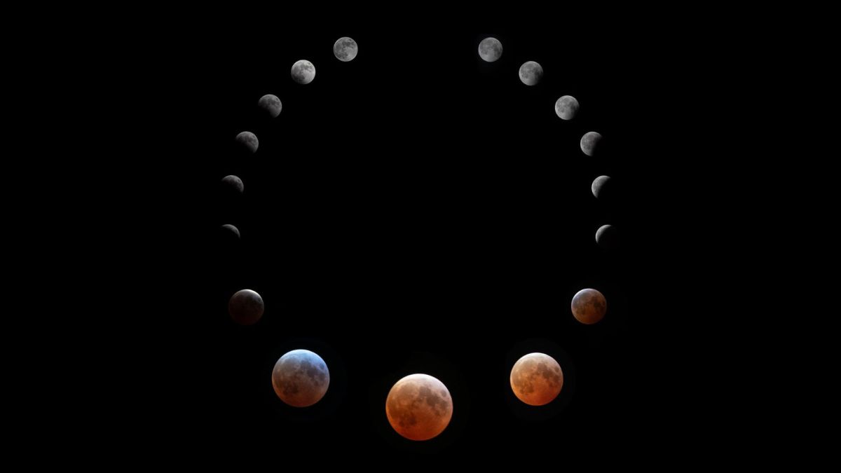 Éclipse lunaire. // Source : Via X @NASA_Johnson (image recadrée) Éclipse lunaire. // Source : Via X @NASA_Johnson (image recadrée)