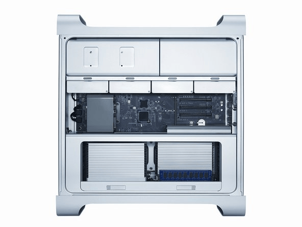L'intérieur du Mac Pro, la seule vraie tour d'Apple pour les bidouilleurs.