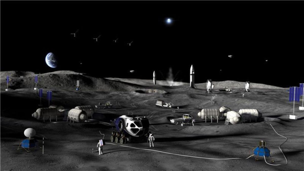 La nouvelle vision de la Nasa pour sa base lunaire, au sol. // Source : Nasa La nouvelle vision de la Nasa pour sa base lunaire, au sol. // Source : Nasa