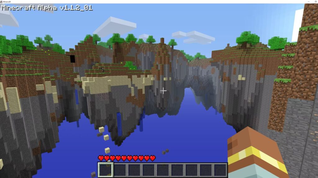 LEs îles flottantes apperçues dans les données du jeu.