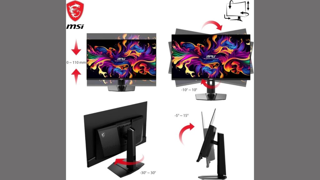 Le moniteur MSI MAG 321UPX QD-OLED // Source : MSI Le moniteur MSI MAG 321UPX QD-OLED // Source : MSI