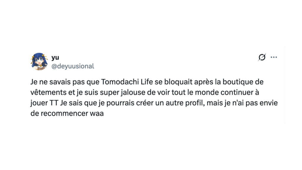 Une fois la boutique déploquée, il n'est plus possible de jouer à Tomodachi Life. // Source : Capture d'écran Numerama