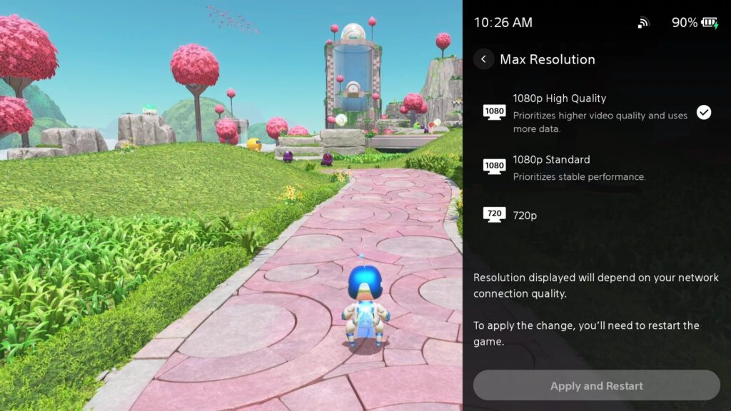 La mise à jour du 18 mars propose un mode 1080p Haute Qualité // Source : Sony La mise à jour du 18 mars propose un mode 1080p Haute Qualité // Source : Sony