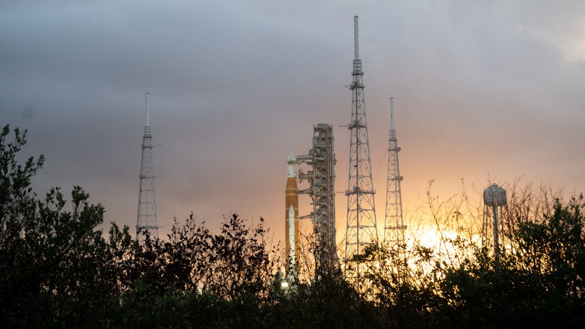 La fusée SLS. // Source : Flickr/Nasa HQ Photos (image recadrée) La fusée SLS. // Source : Flickr/Nasa HQ Photos (image recadrée)