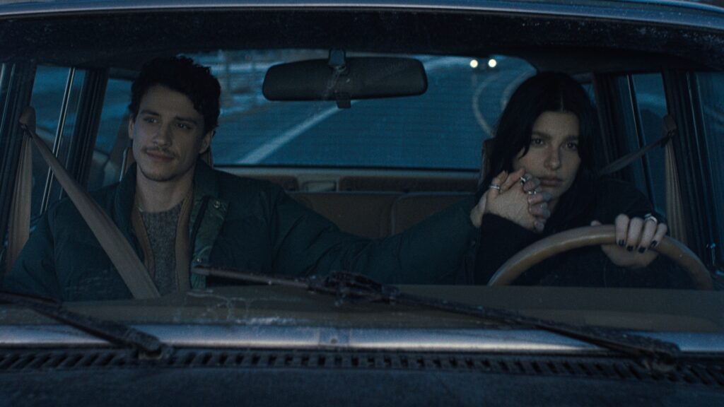 Something Very Bad Is Going to Happen. (L to R) Adam DiMarco as Nicky Cunningham, Camila Morrone as Rachel Harkin in episode 101 of Something Very Bad Is Going to Happen. Cr. Courtesy of Netflix © 2026 Something Very Bad Is Going to Happen. (L to R) Adam DiMarco as Nicky Cunningham, Camila Morrone as Rachel Harkin in episode 101 of Something Very Bad Is Going to Happen. Cr. Courtesy of Netflix © 2026
