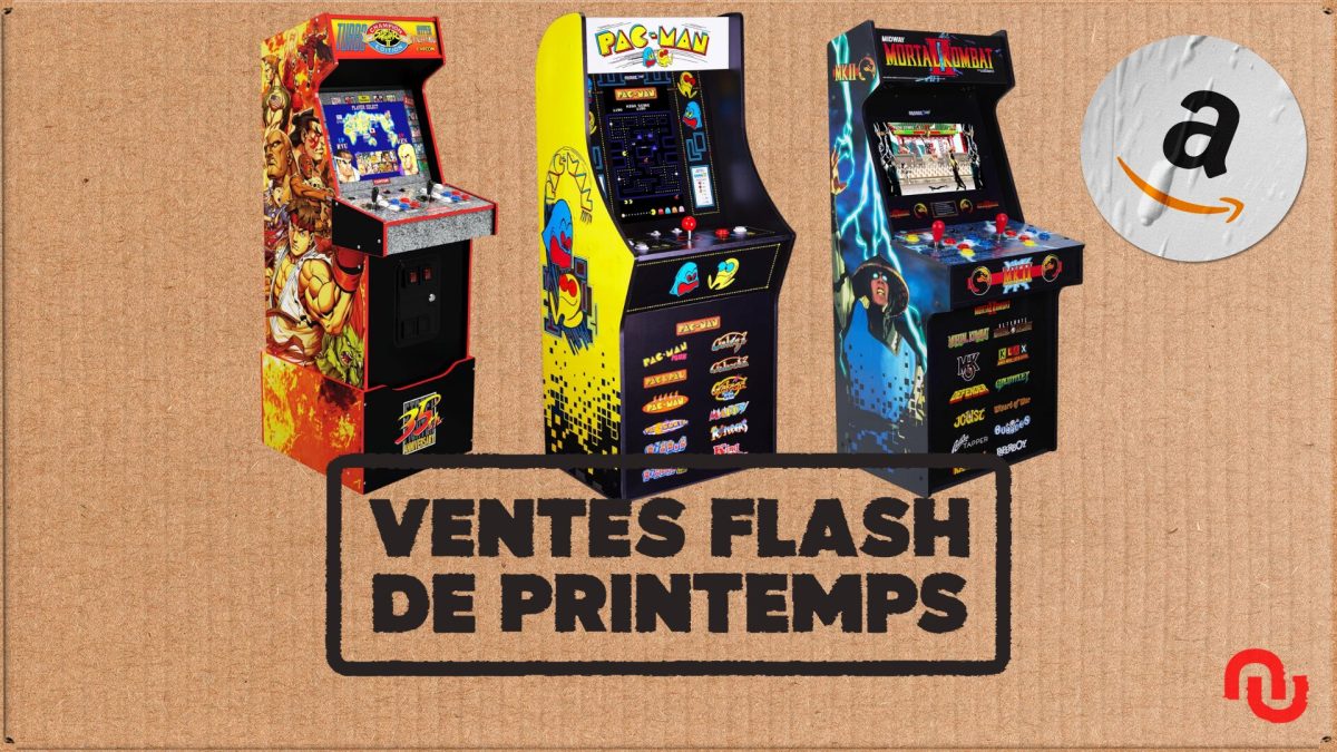 Borne arcade amazon // Source : Montage Numerama Borne arcade amazon // Source : Montage Numerama