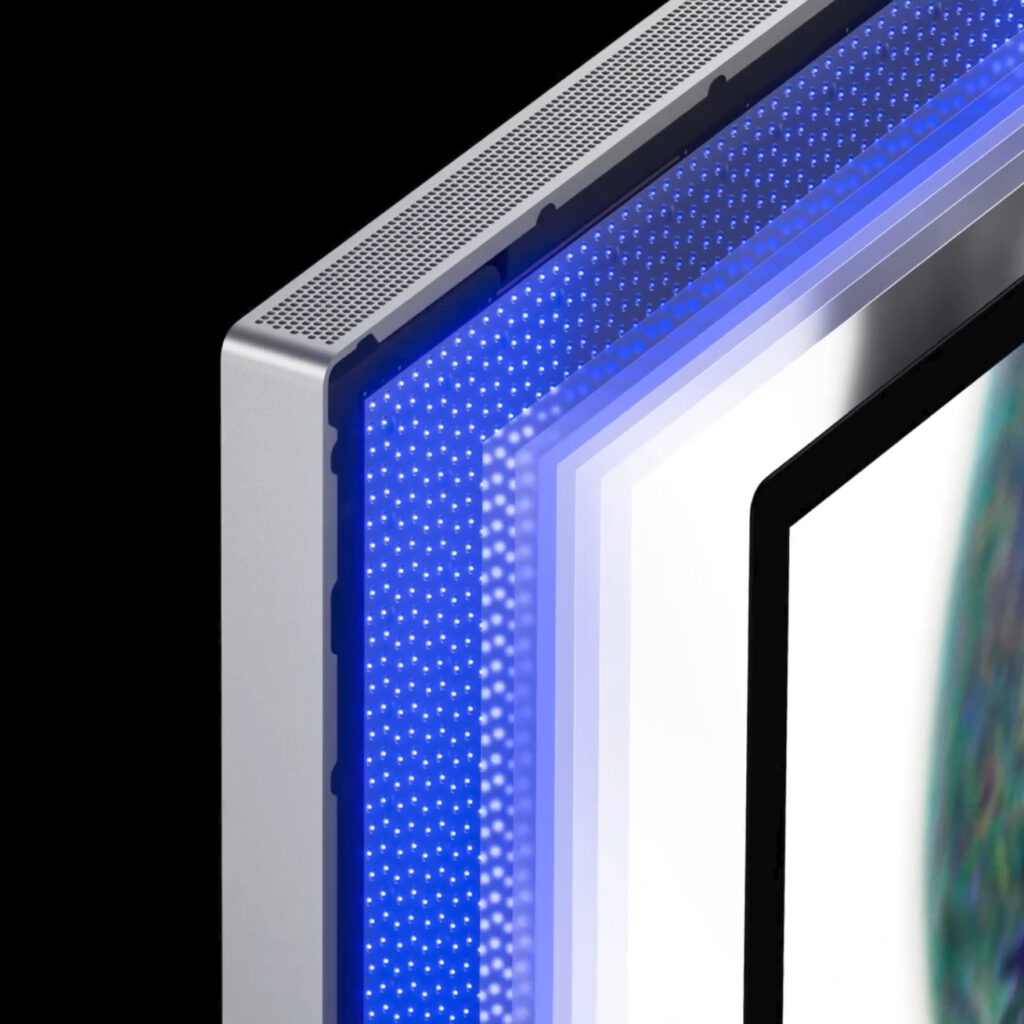 Le Studio Display se décline en deux versions : LCD ou mini-LED. Le Studio Display se décline en deux versions : LCD ou mini-LED.