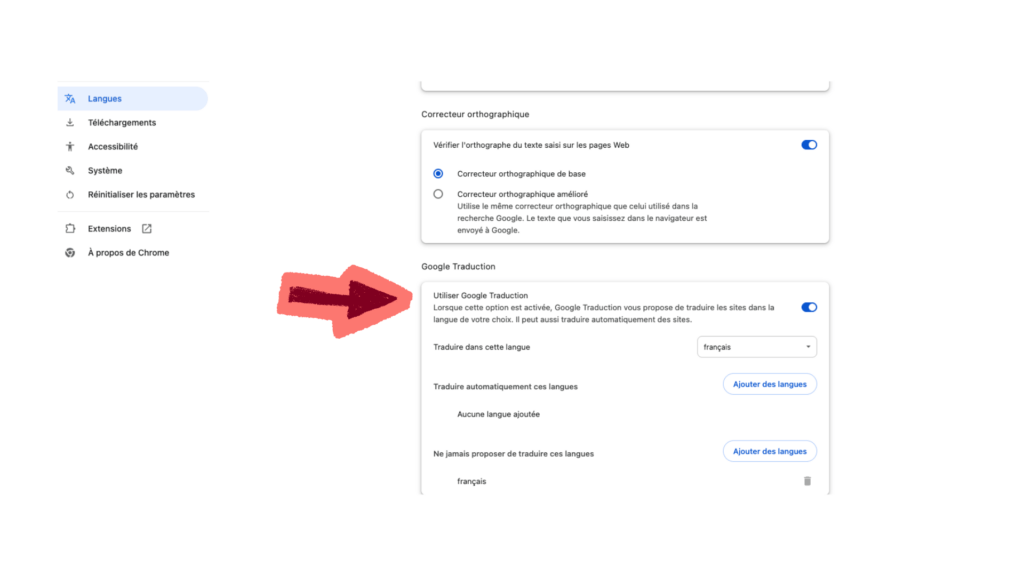 La traduction sur Chrome. // Source : Capture d'écran Numerama La traduction sur Chrome. // Source : Capture d'écran Numerama