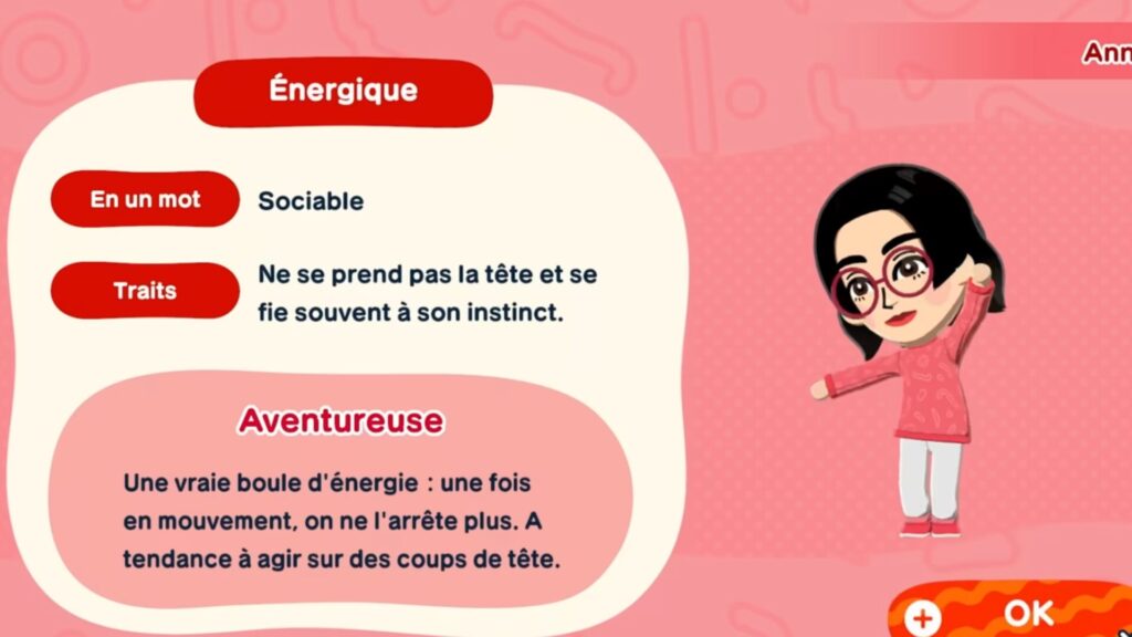 Une Mii énergique. // Source : Nintendo Une Mii énergique. // Source : Nintendo