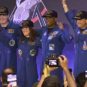 Les astronautes d'Artémis II à leur retour. // Source : Capture YouTube/Nasa