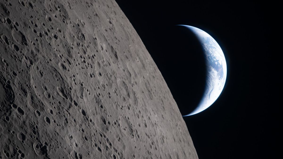 L'un des clichés de la mission Artémis II. // Source : Flickr/Nasa Johnson (image recadrée) L'un des clichés de la mission Artémis II. // Source : Flickr/Nasa Johnson (image recadrée)