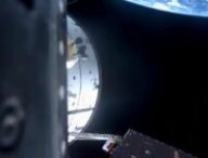 La capsule Orion et la Terre. // Source : Nasa YouTube La capsule Orion et la Terre. // Source : Nasa YouTube