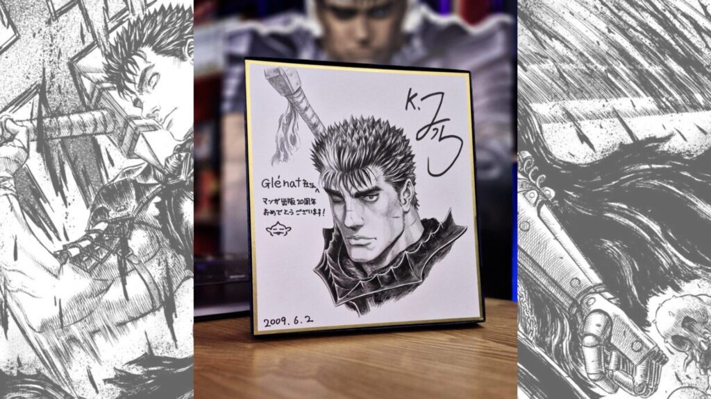 Le shikishi de Kentaro Miura // Source : Glénat Le shikishi de Kentaro Miura // Source : Glénat
