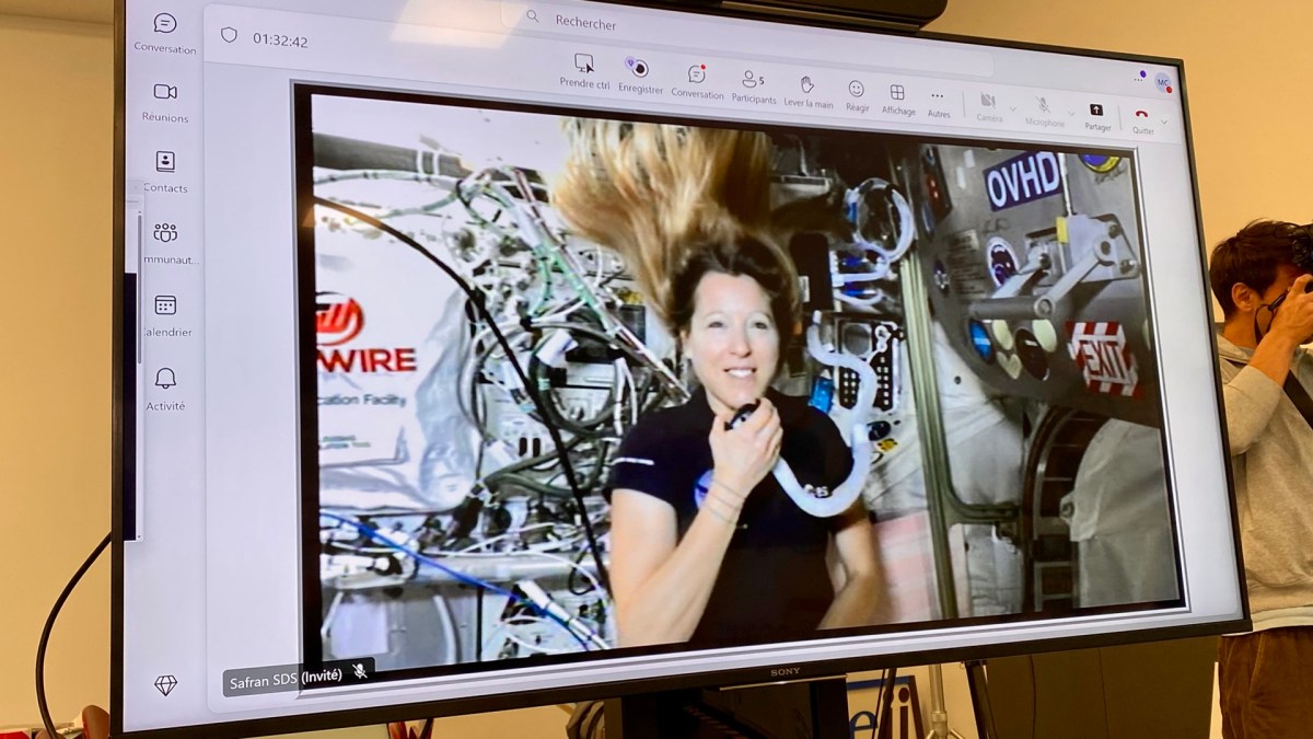 Sophie Adenot dans l'ISS. Source : Université de Bordeaux