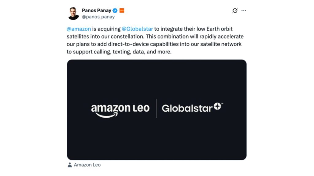 Le message de Panos Panay sur X.  // Source : Capture d'écran Numerama