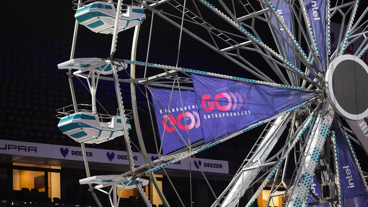 La grande roue du salon Go Entrepreneurs // Source : EBRA La grande roue du salon Go Entrepreneurs // Source : EBRA