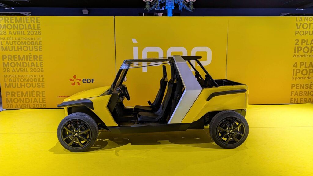 Lancement quadricycle Ipop // Source : Raphaelle Baut pour Numerama Lancement quadricycle Ipop // Source : Raphaelle Baut pour Numerama