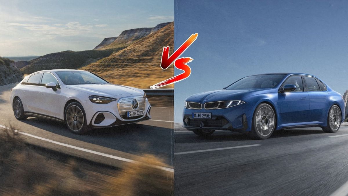La Mercedes Classe C électrique face à la BMW i3. // Source : Robin San Vicente pour Numerama La Mercedes Classe C électrique face à la BMW i3. // Source : Robin San Vicente pour Numerama