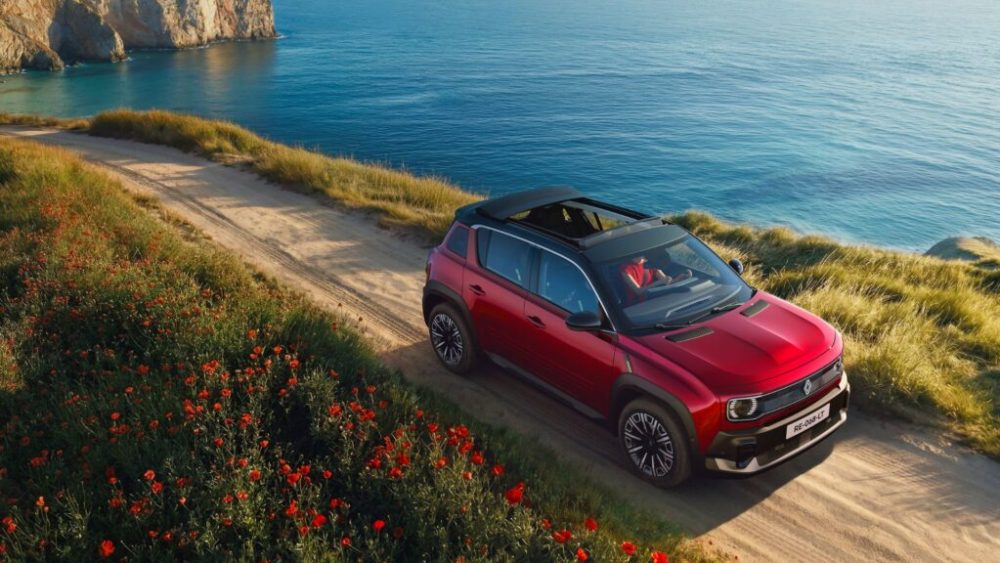 La nouvelle Renault 4 E-Tech Plein Sud. // Source : Renault La nouvelle Renault 4 E-Tech Plein Sud. // Source : Renault