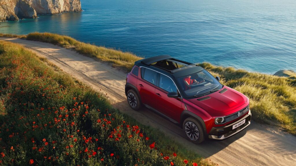 La nouvelle Renault 4 E-Tech Plein Sud. // Source : Renault La nouvelle Renault 4 E-Tech Plein Sud. // Source : Renault