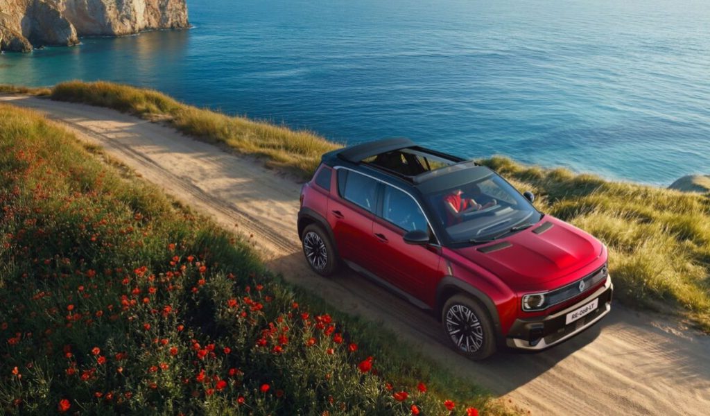 La nouvelle Renault 4 E-Tech Plein Sud. // Source : Renault La nouvelle Renault 4 E-Tech Plein Sud. // Source : Renault