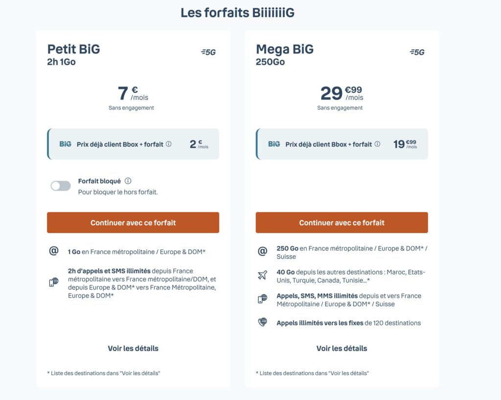 Le nouveau forfait Mega BiG. Le nouveau forfait Mega BiG.
