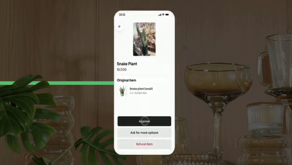 Un livreur peut aller dans votre magasin préféré récupérer une commande sur mesure. Un livreur peut aller dans votre magasin préféré récupérer une commande sur mesure.