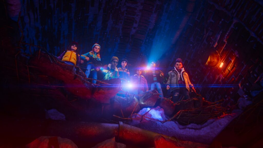 Stranger Things: Tales From '85. (L to R) Braxton Quinney as Dustin, Jolie Hoang-Rappaport as Max, Elisha Williams as Lucas, Luca Diaz as Mike, Brooklyn Davey Norstedt as Eleven, Benjamin Plessala as Will and Odessa A'zion as Nikki in Stranger Things: Tales From '85. Cr. COURTESY OF NETFLIX © 2026 Stranger Things: Tales From '85. (L to R) Braxton Quinney as Dustin, Jolie Hoang-Rappaport as Max, Elisha Williams as Lucas, Luca Diaz as Mike, Brooklyn Davey Norstedt as Eleven, Benjamin Plessala as Will and Odessa A'zion as Nikki in Stranger Things: Tales From '85. Cr. COURTESY OF NETFLIX © 2026