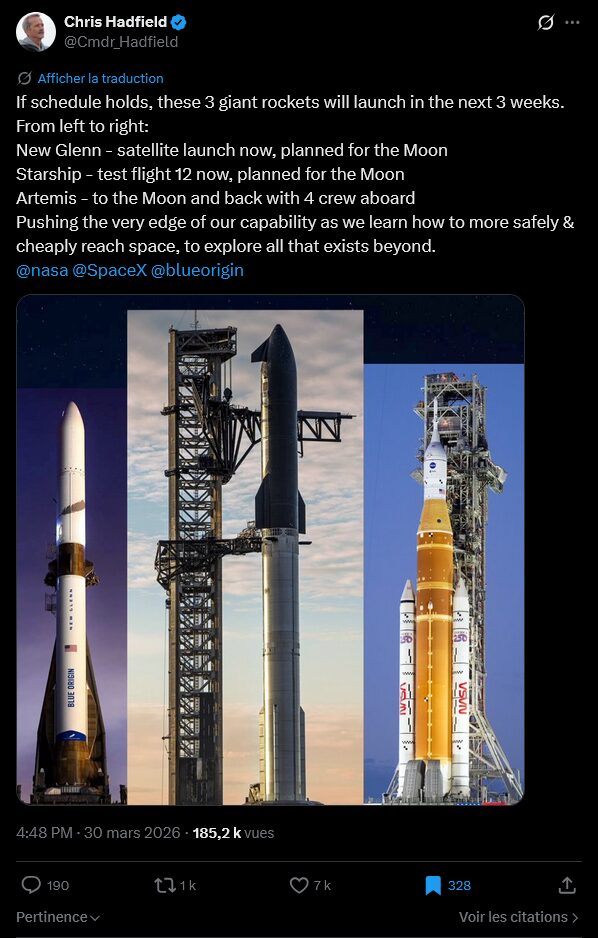 trois fusées géantes chris hadfield trois fusées géantes chris hadfield