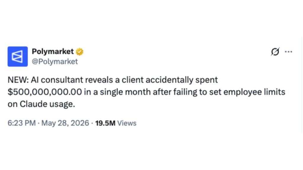 Le consultant en IA s'est confié à Axios. // Source : Polymarket sur X Le consultant en IA s'est confié à Axios. // Source : Polymarket sur X