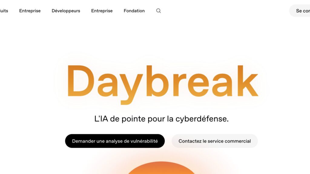 OpenAI a révélé Daybreak le 11 mai 2026. // Source : OpenAI OpenAI a révélé Daybreak le 11 mai 2026. // Source : OpenAI