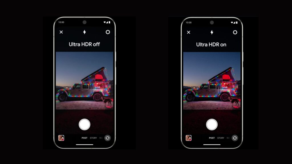 Capture et lecture Ultra HDR. // Source : Google Capture et lecture Ultra HDR. // Source : Google