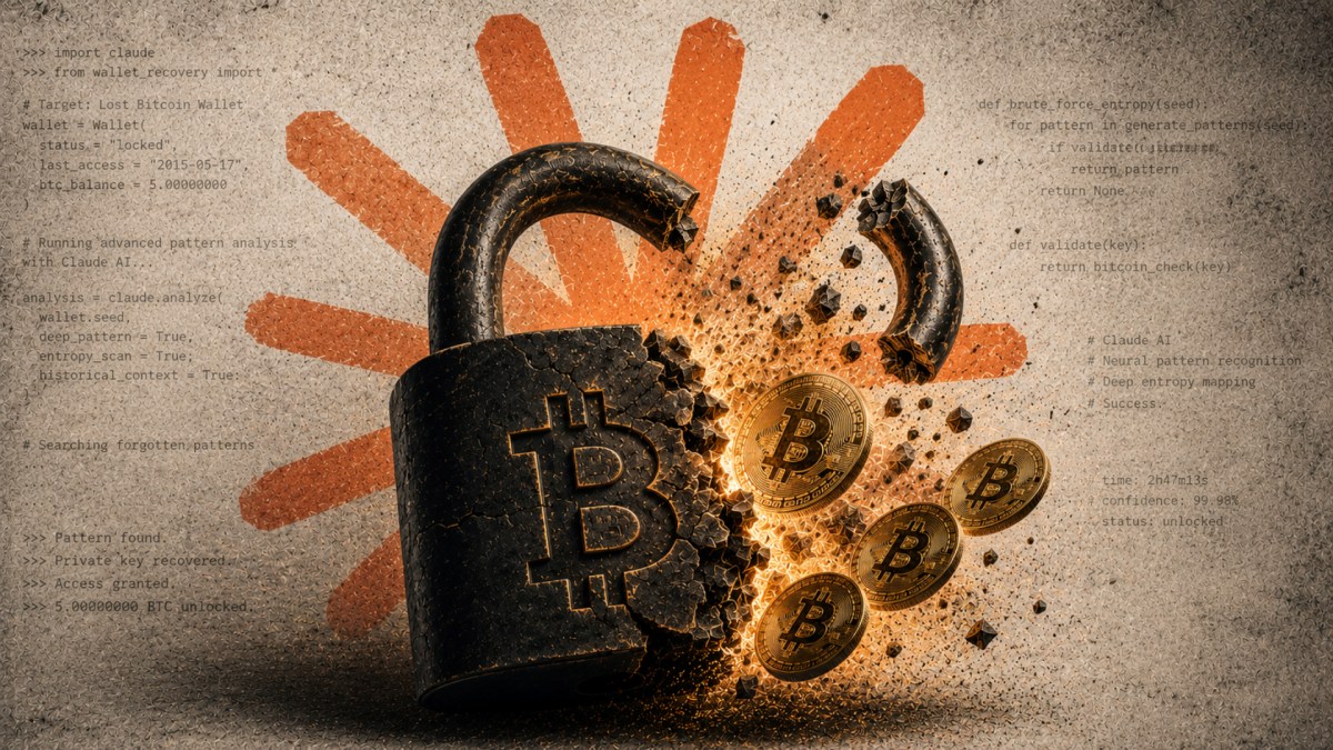 Claude trouve 5 BTC bloqués // Source : Montage ChatGPT