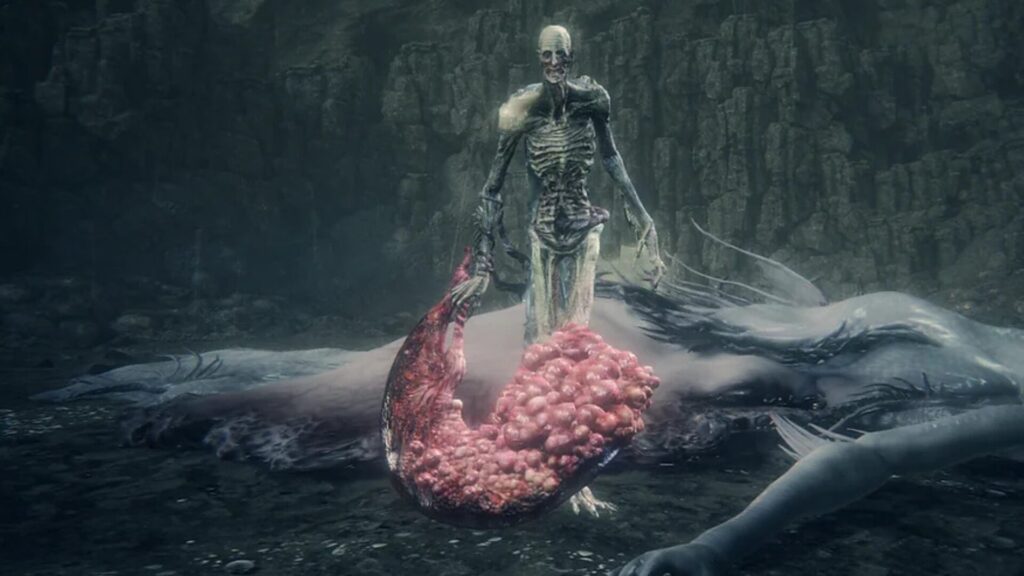 L'Orphelin de Kos dans Bloodborne // Source : FromSoftware L'Orphelin de Kos dans Bloodborne // Source : FromSoftware