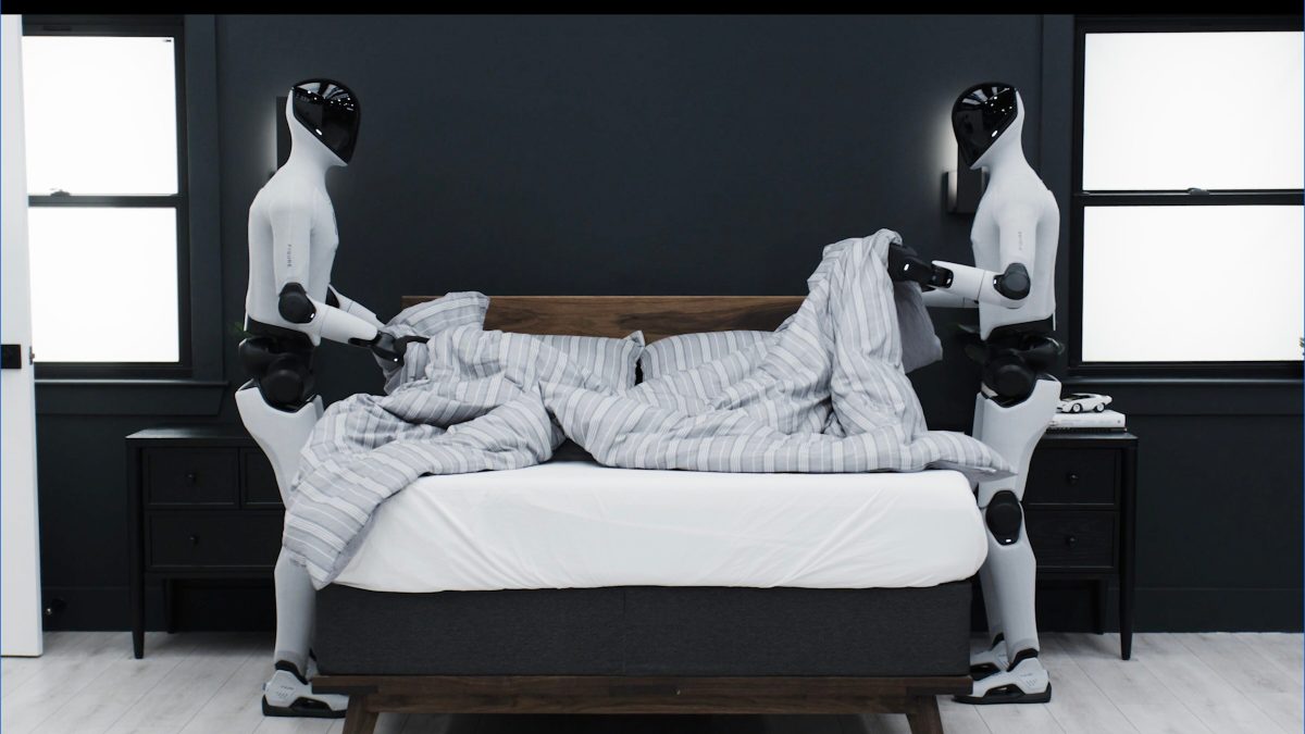 Les robots de Figure à la tâche // Source : Capture d'écran Numerama Les robots de Figure à la tâche // Source : Capture d'écran Numerama