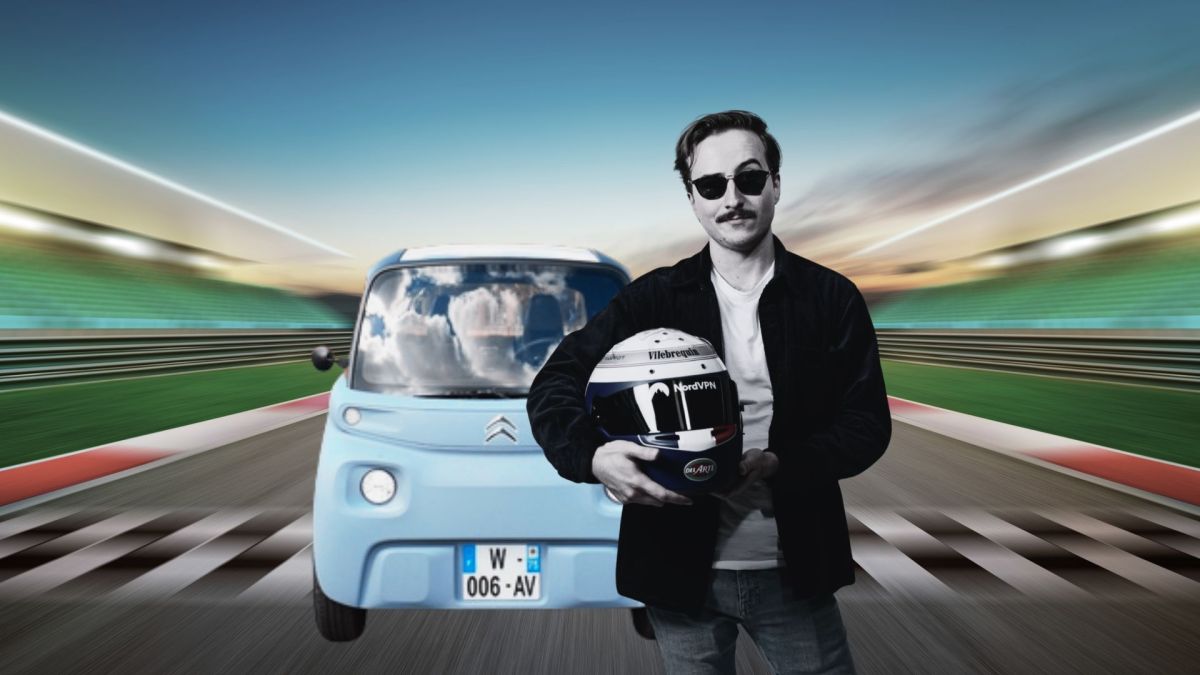 La course en Citroën Ami // Source : Montage Numerama La course en Citroën Ami // Source : Montage Numerama