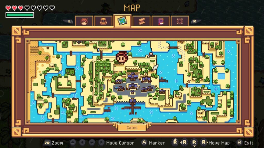 La carte du jeu, pas toujours très claire. // Source : Capture Switch