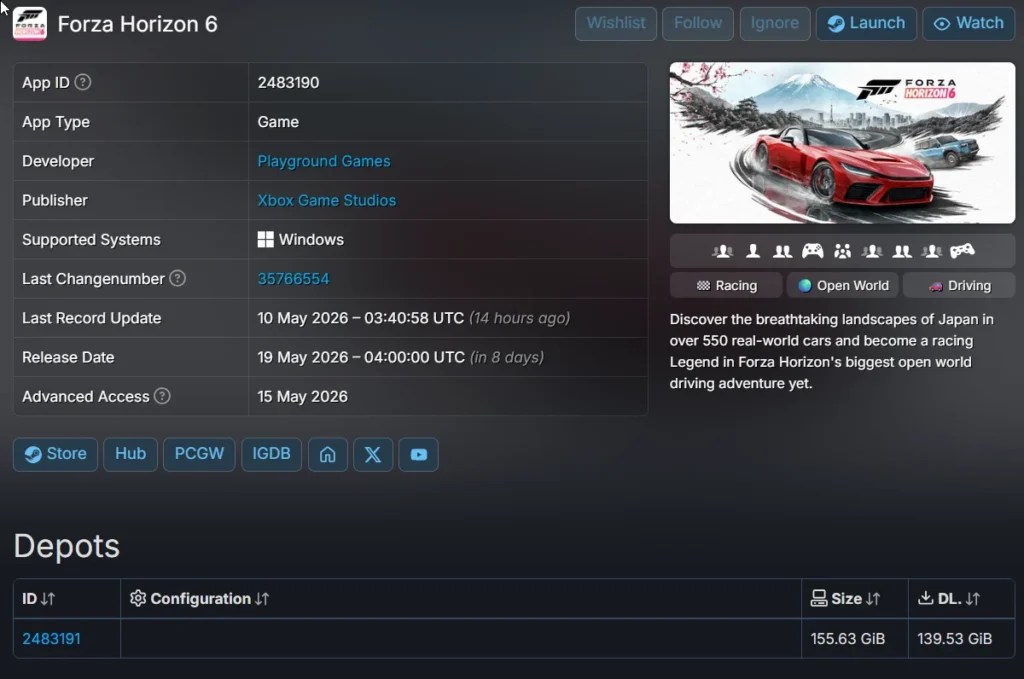 Forza Horizon 6 sur Steam // Source : twistedvoxel Forza Horizon 6 sur Steam // Source : twistedvoxel