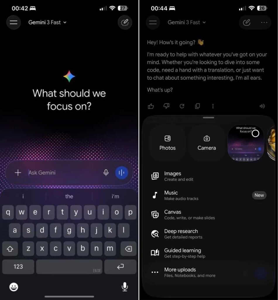 La nouvelle interface de Gemini. La nouvelle interface de Gemini.