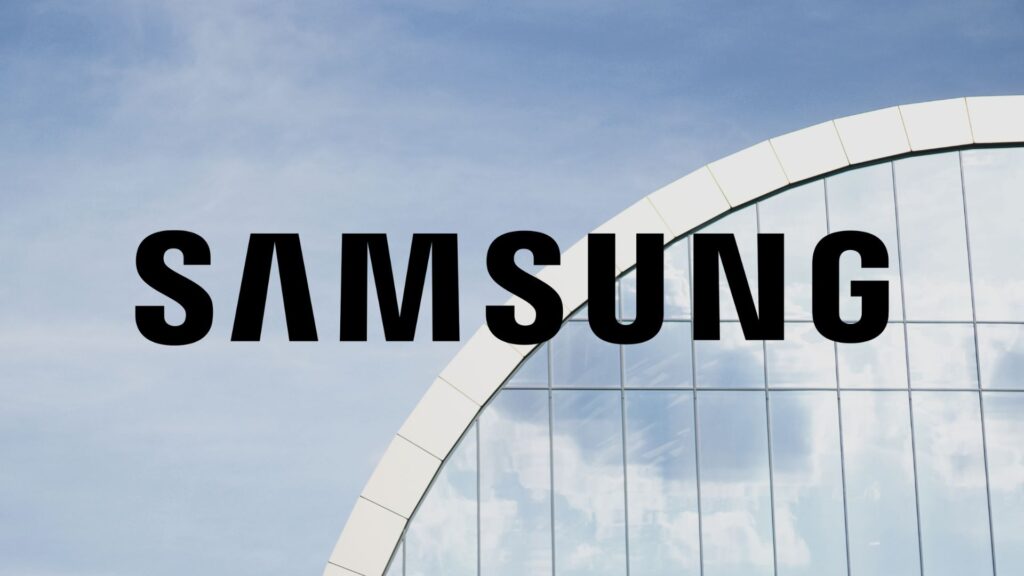 Logo de Samsung. // Source : Wikimedia/Samsung ; montage Numerama avec Canva