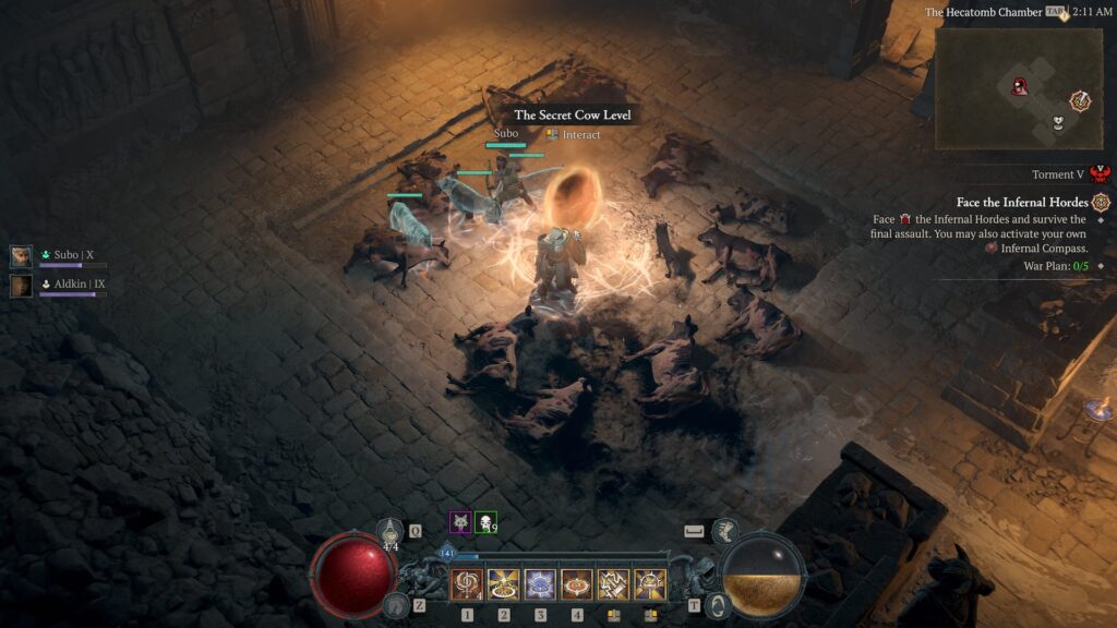 Le niveau secret des vaches dans Diablo 4 // Source : Compte X de xGarbett Le niveau secret des vaches dans Diablo 4 // Source : Compte X de xGarbett