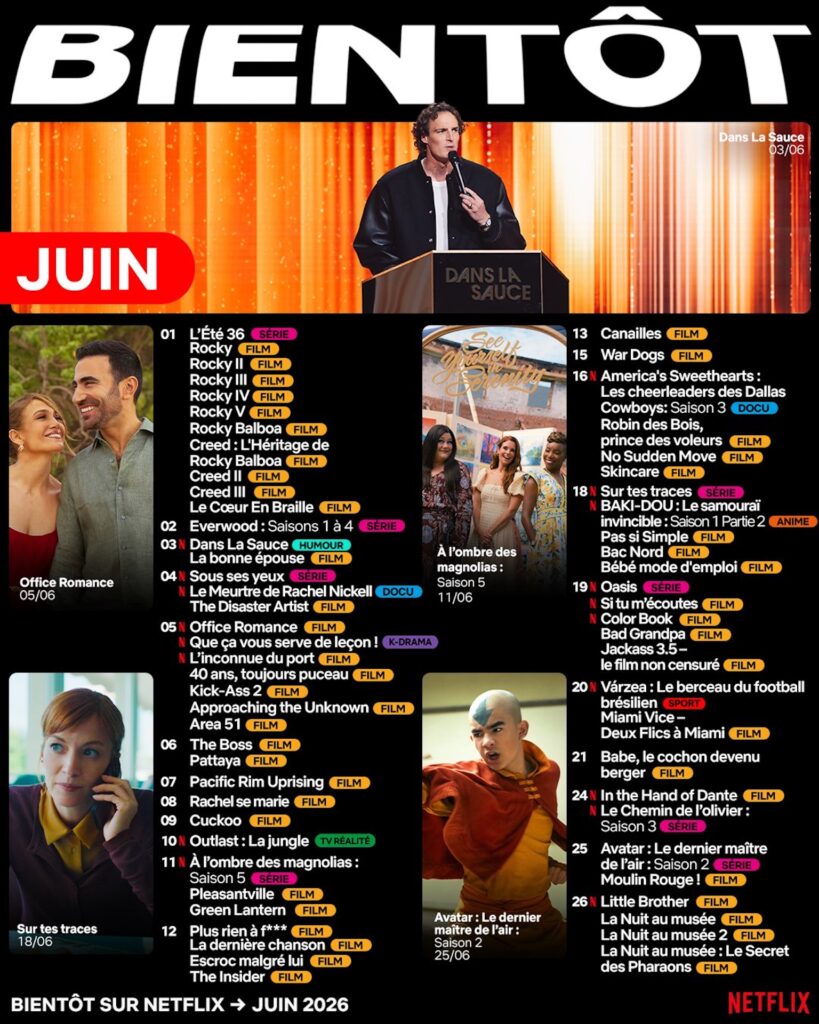 Netflix France en juin 2026 // Source : Netflix