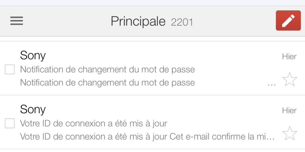 Surprise : j'ai reçu ces deux mails au moment du hack. Surprise : j'ai reçu ces deux mails au moment du hack.