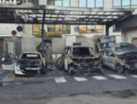 Incendie à la station de recharge Total de Montreuil // Source : Steve Rolland sur Facebook 