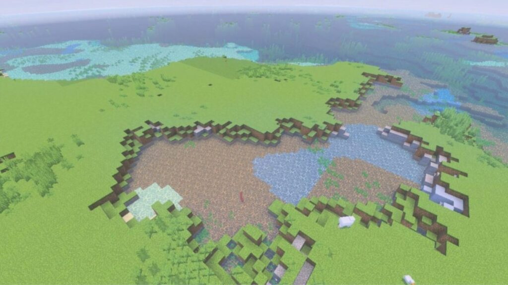 Les côtes japonaises dans Minecraft // Source : MLIT Les côtes japonaises dans Minecraft // Source : MLIT