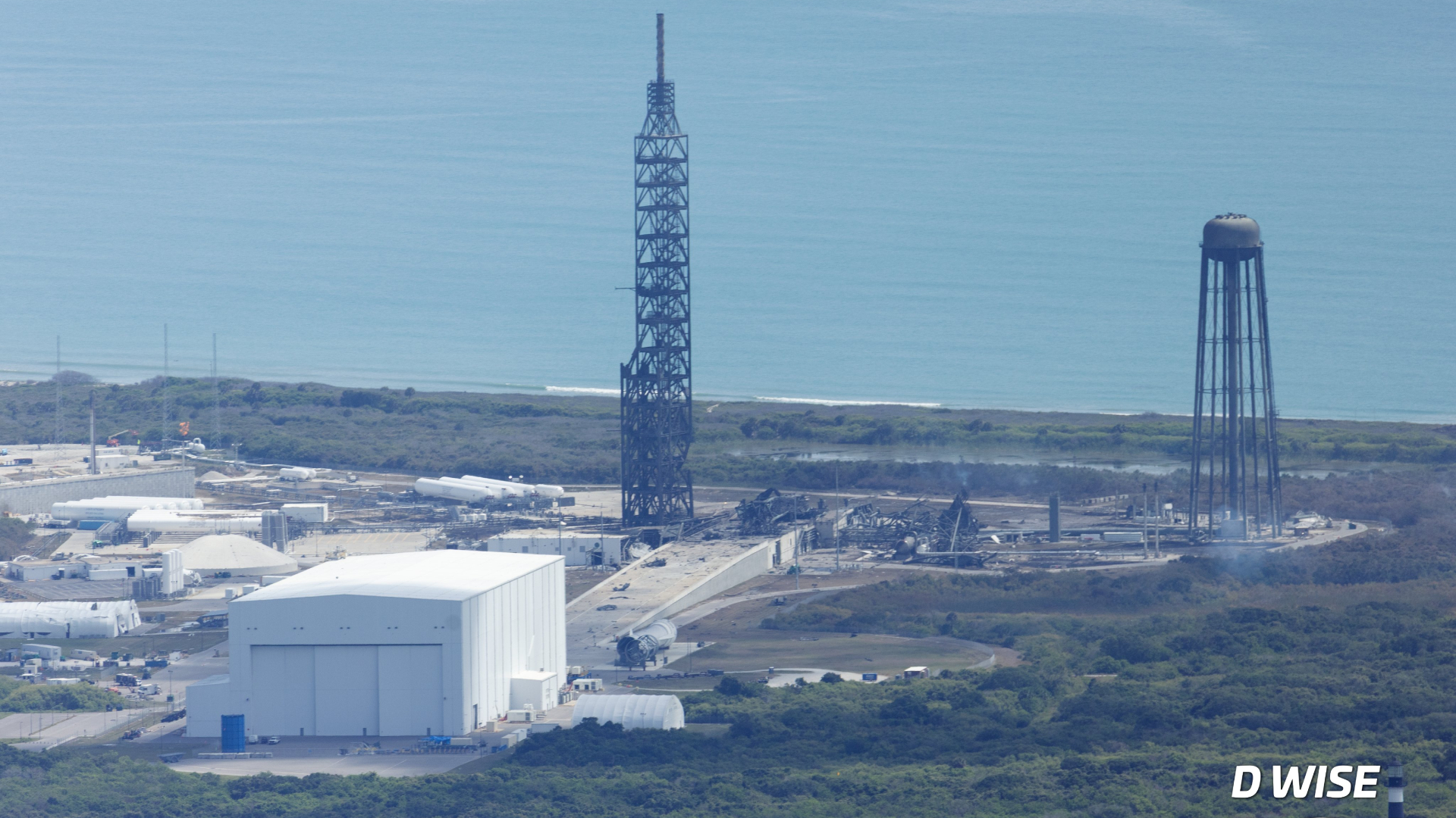 La base LC-36 après l'explosion