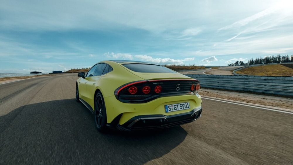 La Mercedes AMG GT Coupé 4 Portes électrique. // Source : Mercedes La Mercedes AMG GT Coupé 4 Portes électrique. // Source : Mercedes