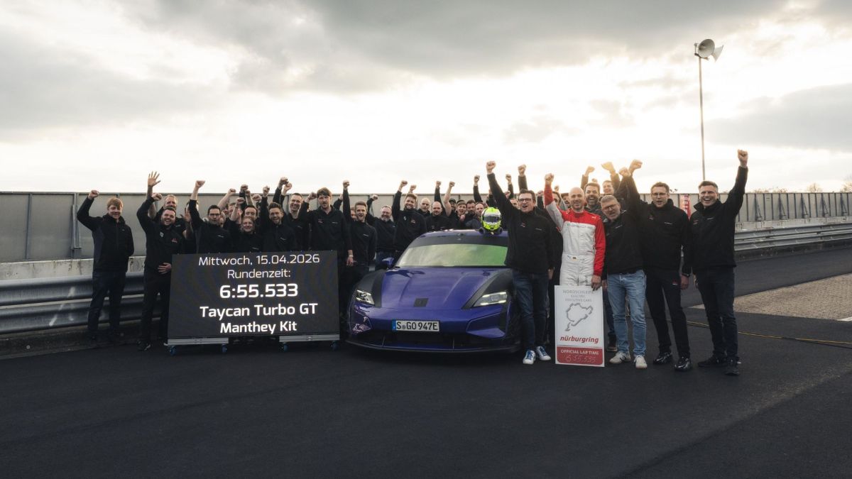 La Porsche Taycan Turbo GT avec le kit Manthey Racing. // Source : Porsche La Porsche Taycan Turbo GT avec le kit Manthey Racing. // Source : Porsche